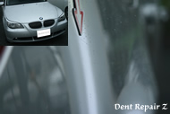 BMW５シリーズの右リアクォーターのへこみ、修理後の写真